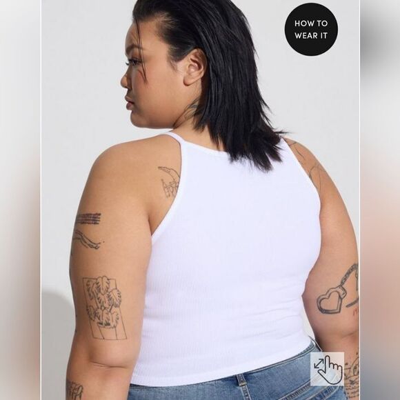 NWT Torrid Womens Crop Tank Top Shirt 00 M - Picture 4 of 5